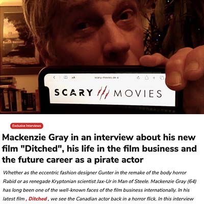 Mackenzie Gray in an interview about his new film 